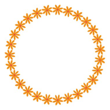 Vektör el beyaz üzerine bahar çiçeği çerçevesi çizdi