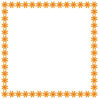 Vektör el beyaz üzerine bahar çiçeği çerçevesi çizdi