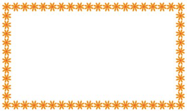 Vektör el beyaz üzerine bahar çiçeği çerçevesi çizdi