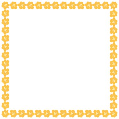 Vektör el beyaz üzerine bahar çiçeği çerçevesi çizdi