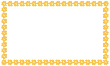 Vektör el beyaz üzerine bahar çiçeği çerçevesi çizdi