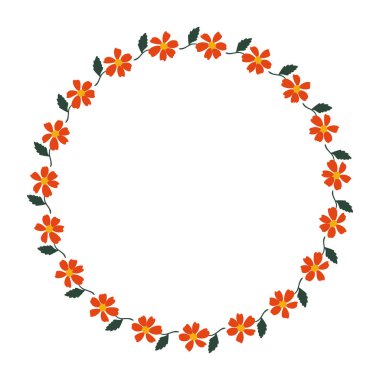 vektör çiçek çerçeve tasarım şablonu