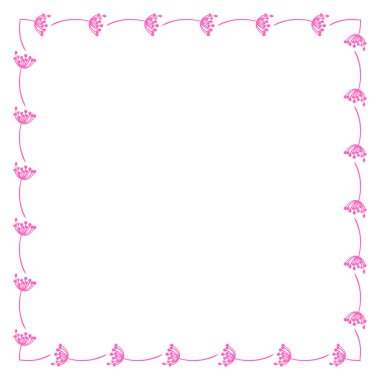 vektör çiçek çerçeve tasarım şablonu