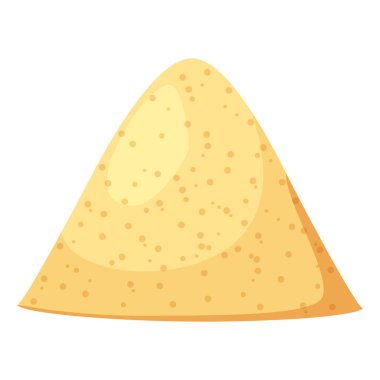 Kum yığını kumlu kum tepeciği, beyaz arkaplan dekoratif tasarım elementinde izole edilmiş.