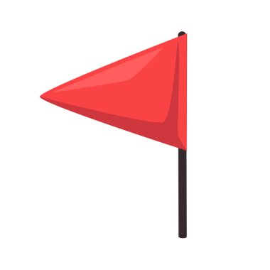 Beyaz arkaplanda vektör bayrağı çizimi