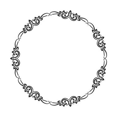 vektör eli beyaz arkaplana süslemeli çerçeve çizdi