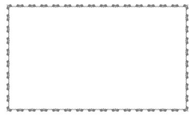 vektör eli beyaz arkaplana süslemeli çerçeve çizdi