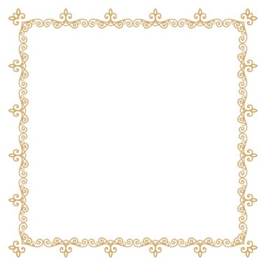 vektör eli beyaz arkaplana süslemeli çerçeve çizdi