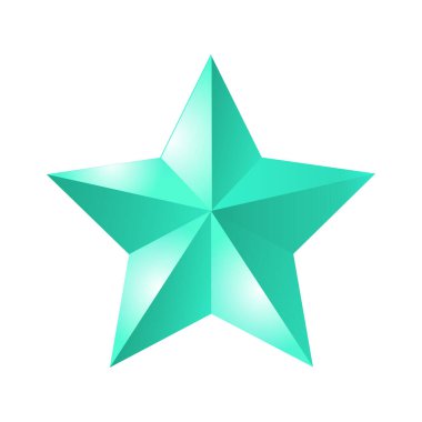 Beyaz arkaplanda vektör gerçekçi yıldız çizimi