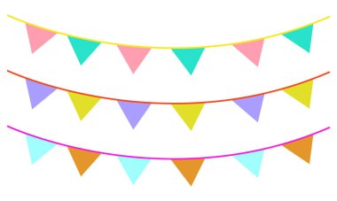 Vektör doğum günü partisi bayrak süslemesi