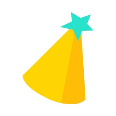 Beyaz üzerinde vektör doğum günü partisi şapka vektör çizimi