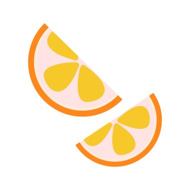 Beyaz arkaplanda limon dilimi