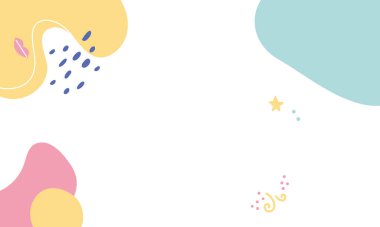 El çizimi düz tasarım soyut karalama arkaplanı