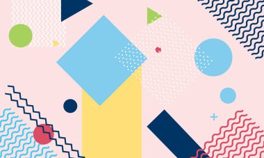 Minimum memphis tarzıyla modern memphis arka planı