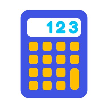financial calculator icon white background