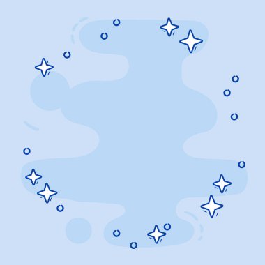 Sevimli yıldızlar çerçeve arkaplan tasarımı