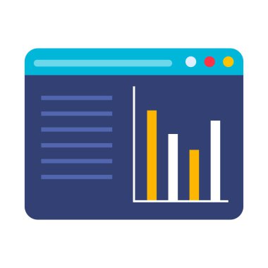 Beyaz arkaplanda düz biçimli renkli bilgi ögeleri