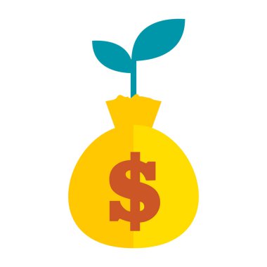 Dolar para ağacı resmi beyaz arkaplanda