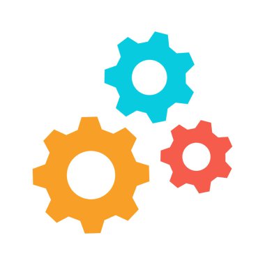 dişli karalama ayarı simgesi elle çizilmiş beyaz üzerine çizgi film çizimi