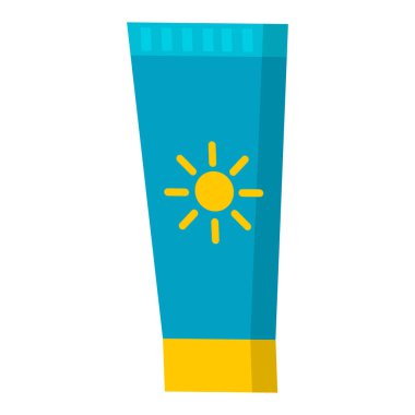 beyaz arkaplanda bir güneş kremi