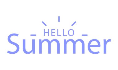 Minimalist merhaba beyaz arka planda yazlık harfler