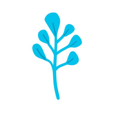 beyaz arkaplanda düz mercan çizimi