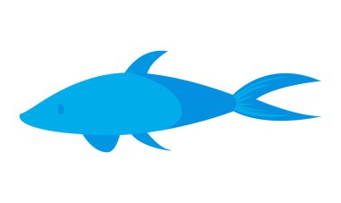 Beyaz arkaplanda balık resimleri izole edildi