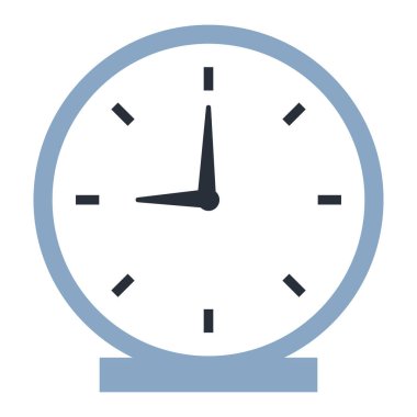 Saat simgesi şablonu düz tasarım çizim tasarımı