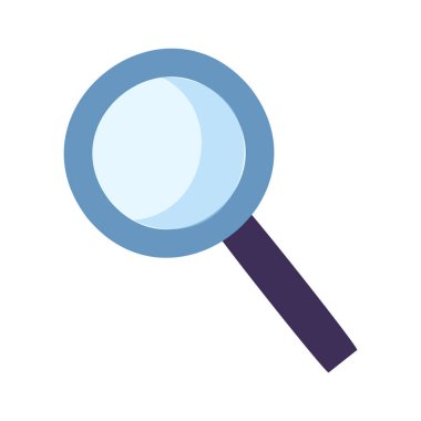 Beyaz arkaplanda izole edilmiş büyüteç sembolü