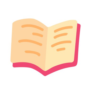 Beyaz arkaplan üzerine kitap illüstrasyonu aç