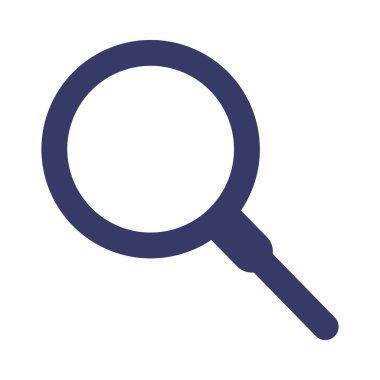 Beyaz üzerine büyüteç simgesi çizimi