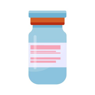 tıbbî sıvı simge çizgi filmi beyaz arkaplanda izole edildi