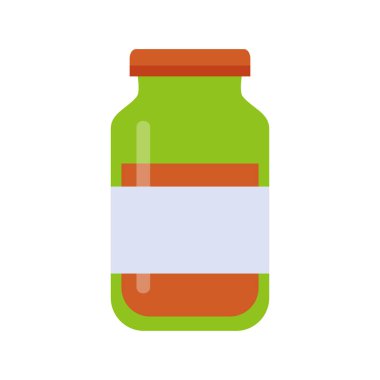 tıbbî sıvı simge çizgi filmi beyaz üzerine izole edildi