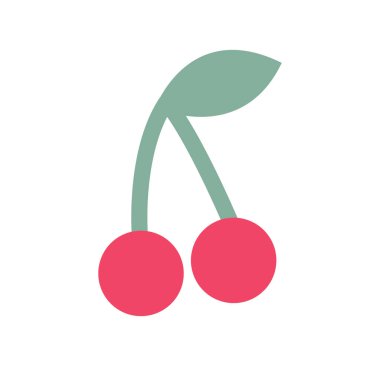 Beyaz arka planda izole edilmiş taze kirazlar.