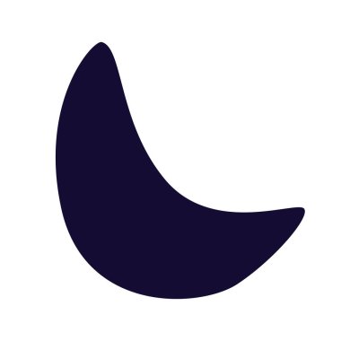 Beyaz arkaplanda el çizimi ay simgesi