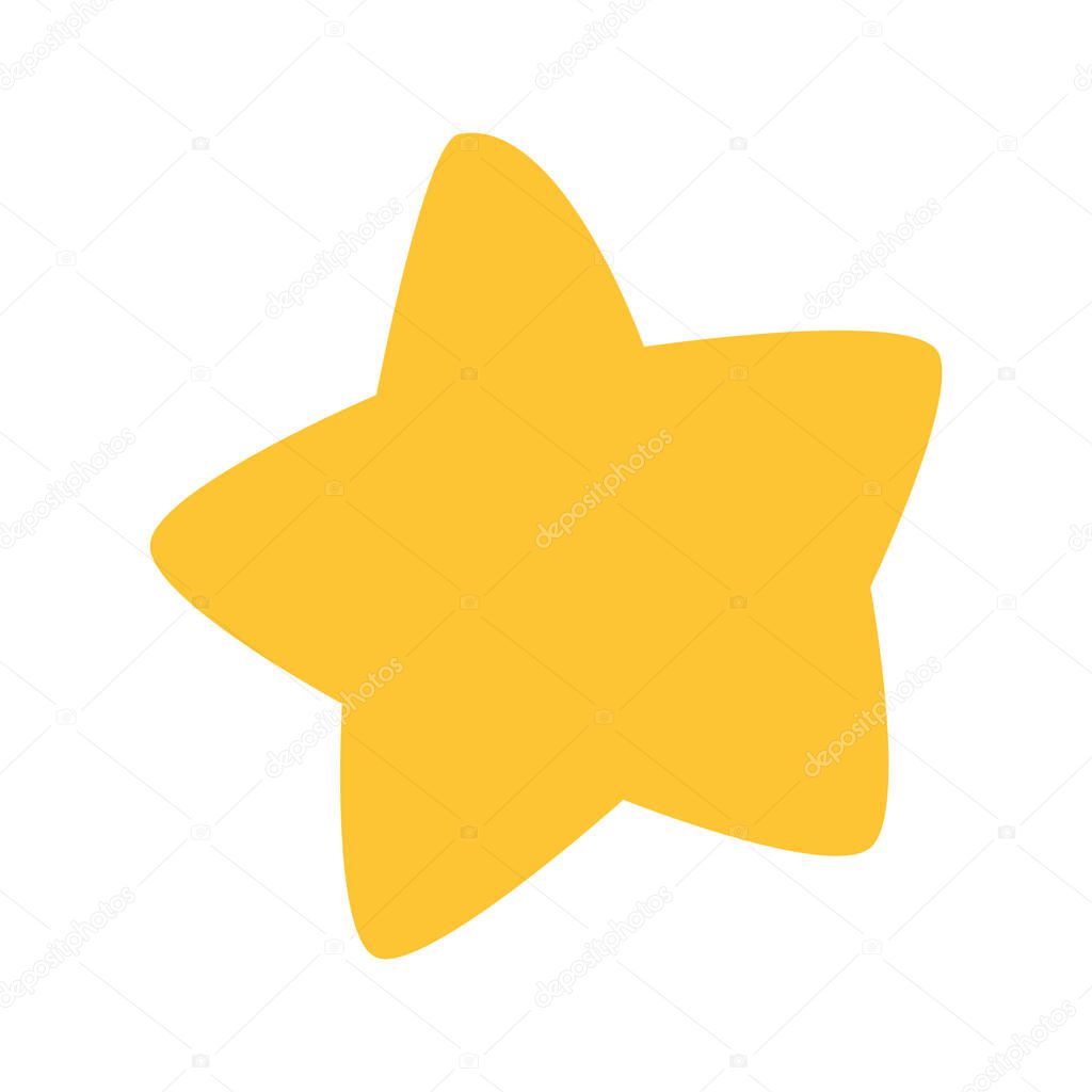 Hand drawn star. doodle sketch illustration isolated on white background