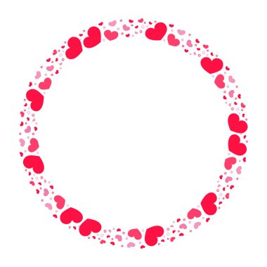 El çizimi kalp kenarlığı ve çerçeve beyaz arkaplan