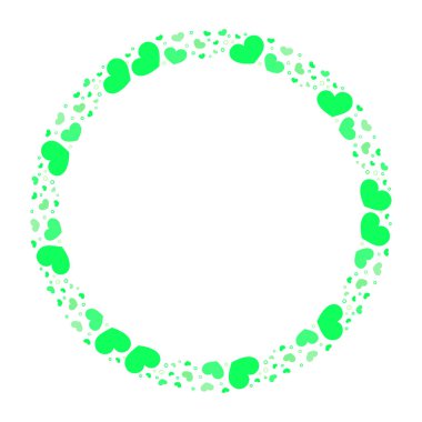 El çizimi kalp kenarlığı ve çerçeve beyaz arkaplan