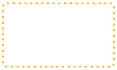 El çizimi kalp kenarlığı ve çerçeve beyaz arkaplan