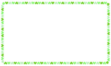 El çizimi kalp kenarlığı ve çerçeve beyaz arkaplan