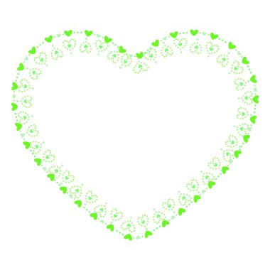 El çizimi kalpler sınır ve çerçeve