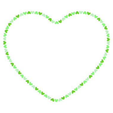 El çizimi kalpler sınır ve çerçeve