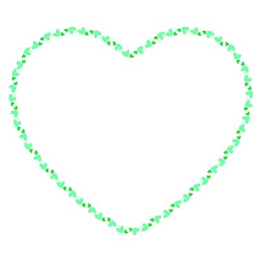 El çizimi kalpler sınır ve çerçeve