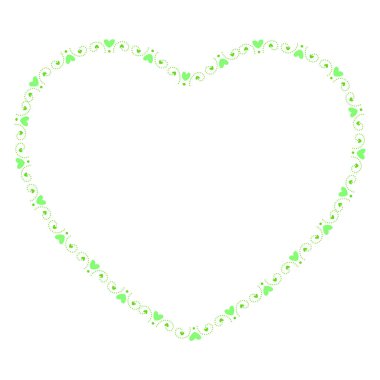 El çizimi kalpler sınır ve çerçeve