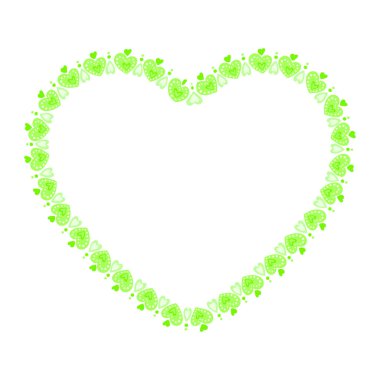 El çizimi kalpler sınır ve çerçeve