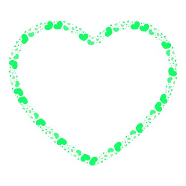 El çizimi kalpler sınır ve çerçeve