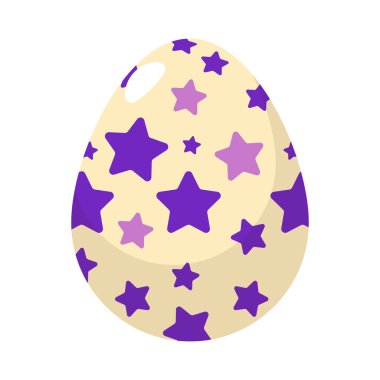 Beyaz arkaplanda düz paskalya yumurtası