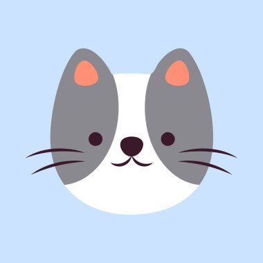 Kedi kafası ifadesi Komik dekoratif kedi suratlı karakter