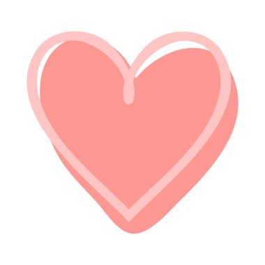 Beyaz arkaplanda Doodle Çizgileri Kalbi