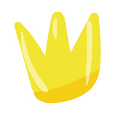 Beyaz arkaplanda düz tasarım taç çizimi